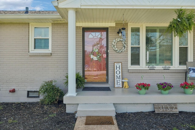 3132 Stafford Dr, Nashville, TN 37214 - doorway to property featuring brick siding and crawl space