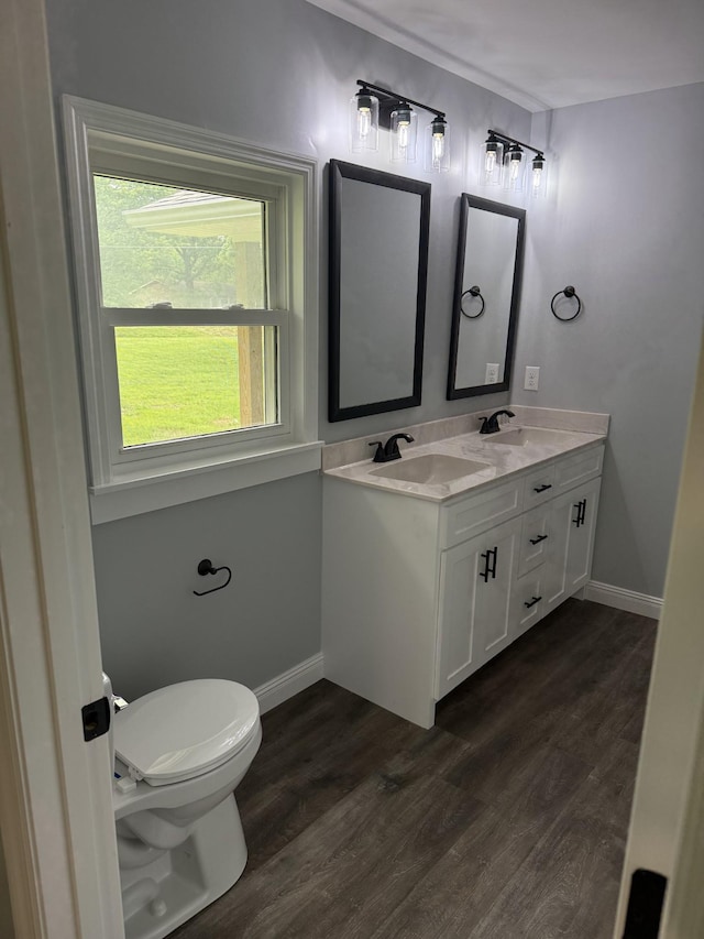135 Locust Dr, Erin, TN 37061 - bathroom with double vanity and wood finished floors