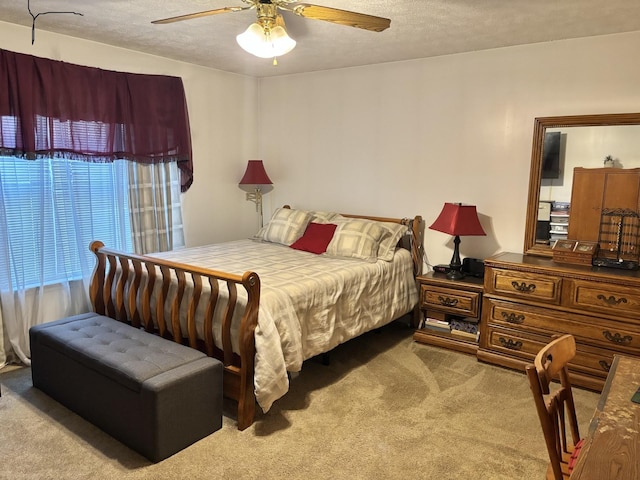 1701 Jamie Dr, Columbia, TN 38401 - carpeted bedroom featuring ceiling fan and a textured ceiling