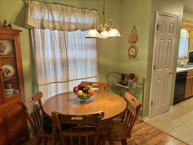 1701 Jamie Dr, Columbia, TN 38401 - dining room with a chandelier and light wood-type flooring