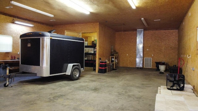 garage featuring visible vents