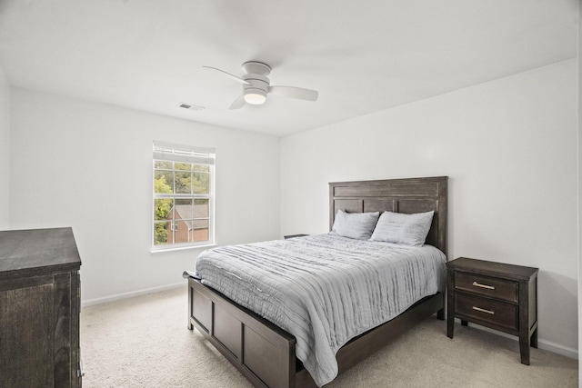 513 Cold Stream Pl, Nashville, TN 37221 - bedroom featuring a ceiling fan, baseboards, light colored carpet, and visible vents