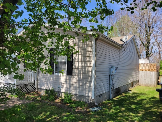 1148 Brittany Park Ln, Antioch, TN 37013 - view of home's exterior with fence, crawl space, and a yard