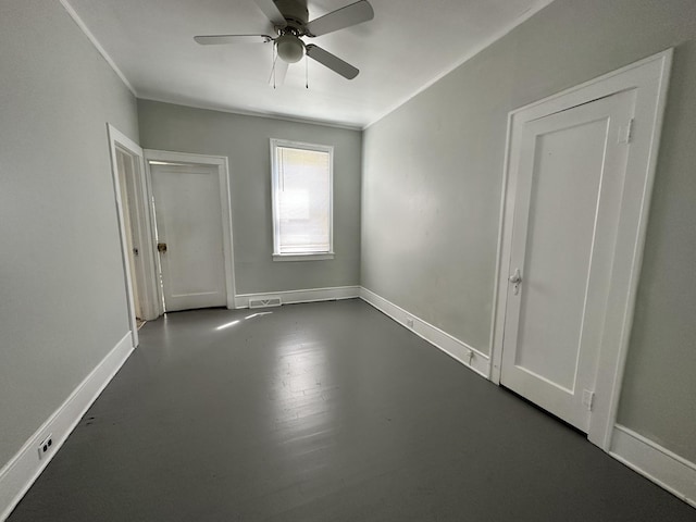 347 E Washington St, Pulaski, TN 38478 - empty room featuring ceiling fan and ornamental molding