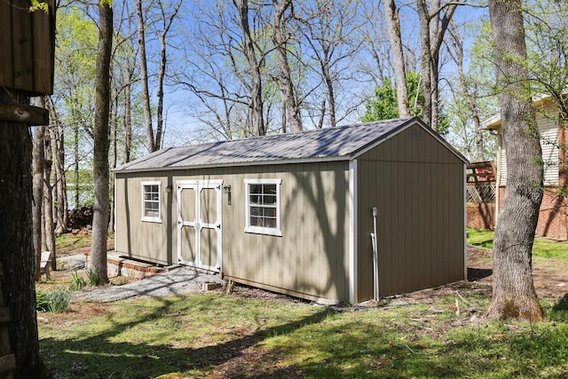 view of shed