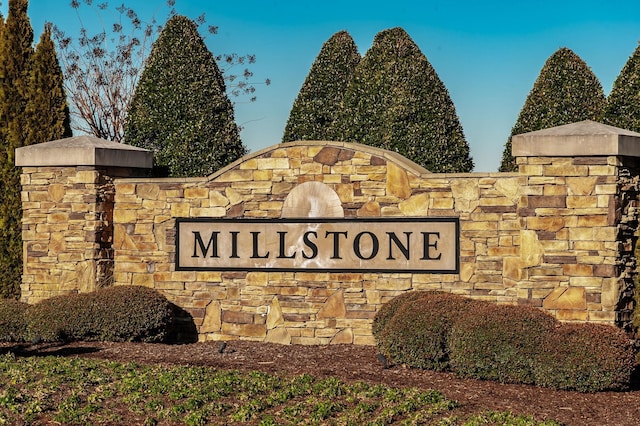 view of community sign