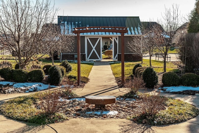 exterior space featuring an outdoor structure