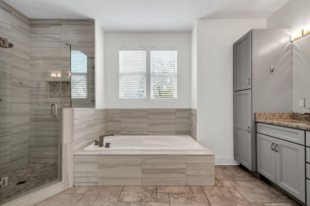 1603A 9th Ave N, Nashville, TN 37208 - bathroom with a shower stall, vanity, and a bath