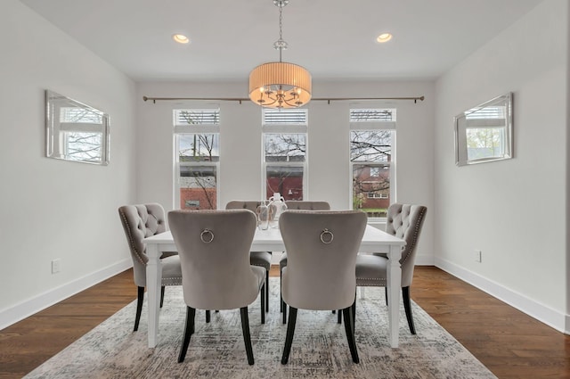 1603A 9th Ave N, Nashville, TN 37208 - dining room featuring a notable chandelier, baseboards, and wood finished floors