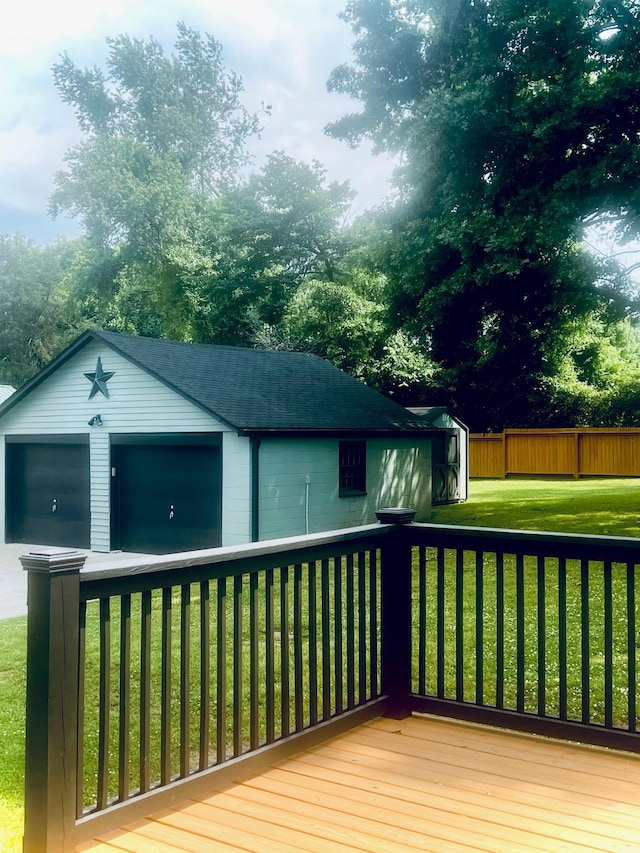 1308 Riverwood Dr, Nashville, TN 37216 - wooden terrace with an outbuilding and a yard