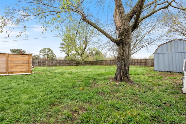 212 S Sequoia Dr, Springfield, TN 37172 - view of yard with an outbuilding, a fenced backyard, and a shed