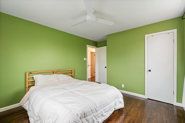 212 S Sequoia Dr, Springfield, TN 37172 - bedroom with baseboards, ceiling fan, and wood finished floors