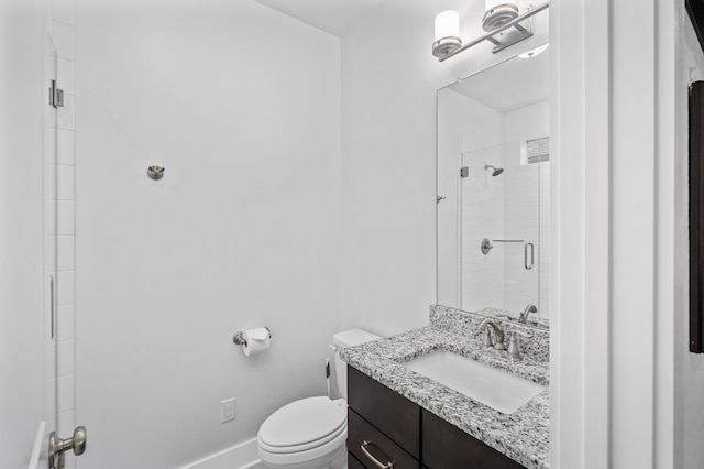 1701 Glen Echo Rd, Nashville, TN 37215 - bathroom with a shower stall, baseboards, toilet, and vanity