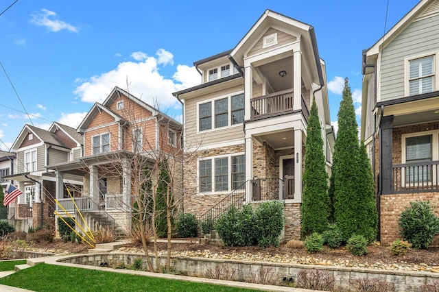 1701 Glen Echo Rd, Nashville, TN 37215 - view of front facade featuring stone siding
