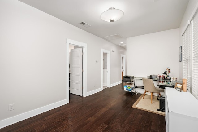 1701 Glen Echo Rd, Nashville, TN 37215 - home office featuring dark wood-type flooring, baseboards, and visible vents