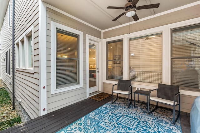 1701 Glen Echo Rd, Nashville, TN 37215 - deck featuring a ceiling fan