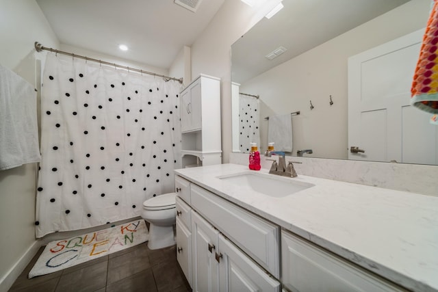 17 Kilkham Ct, Mount Juliet, TN 37122 - full bathroom featuring tile patterned floors, toilet, vanity, and visible vents
