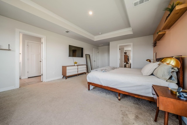17 Kilkham Ct, Mount Juliet, TN 37122 - bedroom featuring visible vents, light colored carpet, baseboards, and a raised ceiling