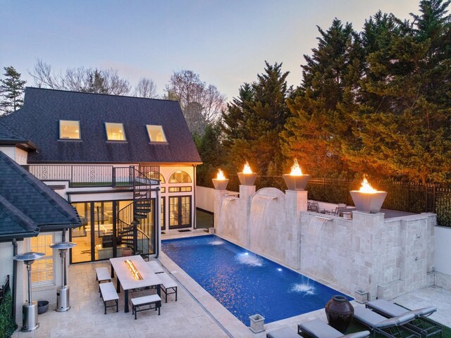 9812 Windrose Cir, Chattanooga, TN 37421 - outdoor pool featuring stairs and a patio
