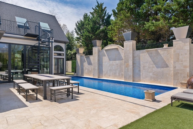 9812 Windrose Cir, Chattanooga, TN 37421 - pool featuring stairs and a patio area
