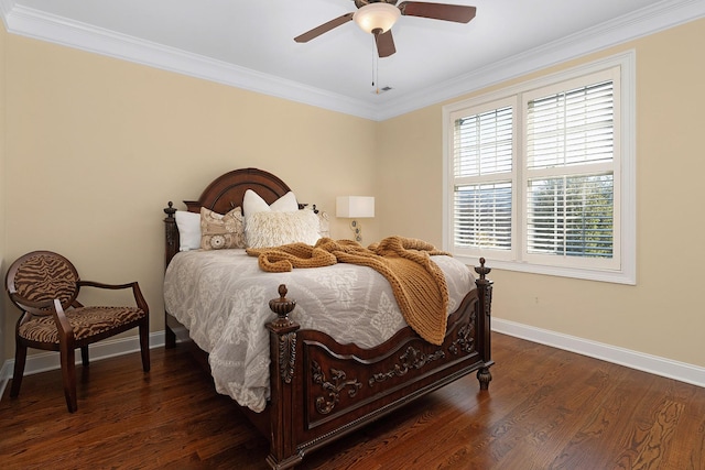 9812 Windrose Cir, Chattanooga, TN 37421 - bedroom with crown molding, baseboards, and wood finished floors