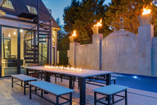 9812 Windrose Cir, Chattanooga, TN 37421 - view of patio / terrace with stairs and outdoor dining space
