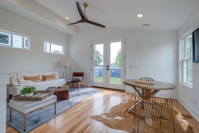 808A 45th Ave N, Nashville, TN 37209 - living room featuring a wealth of natural light, recessed lighting, ceiling fan, and wood finished floors