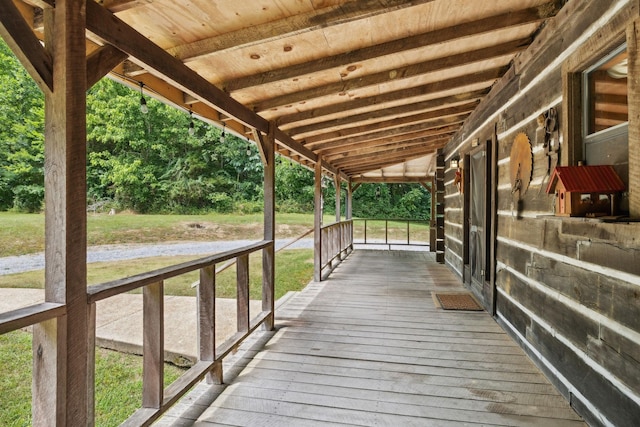 view of wooden deck