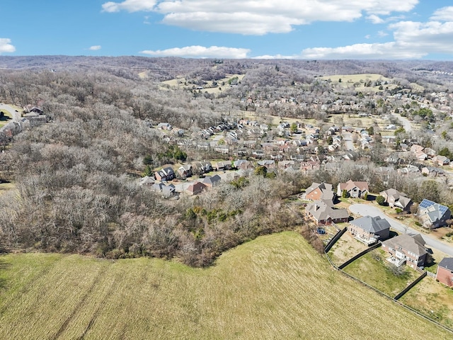 bird's eye view with a residential view