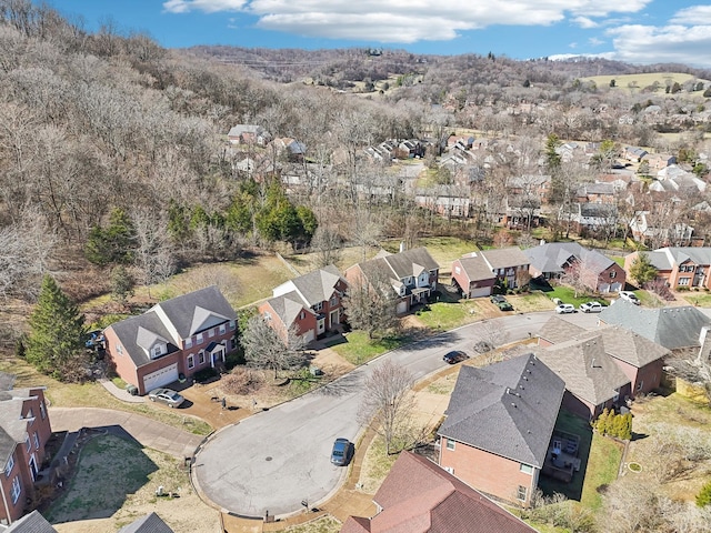 aerial view featuring a residential view