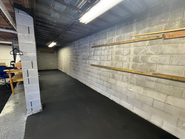 5267 Lickton Pike, Goodlettsville, TN 37072 - unfinished basement with concrete block wall