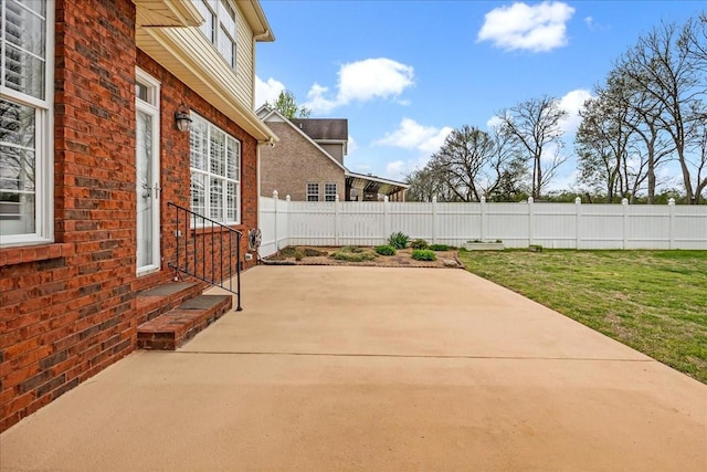 106 Irving Hills Ct, Lascassas, TN 37085 - view of patio featuring a fenced backyard and entry steps