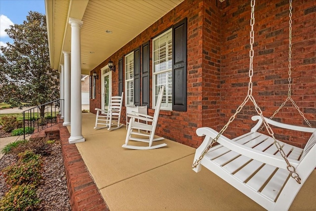 106 Irving Hills Ct, Lascassas, TN 37085 - view of patio featuring a porch