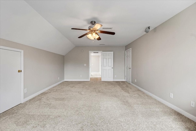 106 Irving Hills Ct, Lascassas, TN 37085 - bonus room with baseboards, carpet floors, visible vents, and a ceiling fan