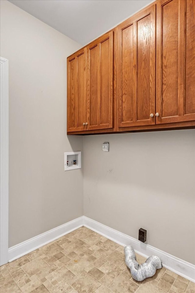 106 Irving Hills Ct, Lascassas, TN 37085 - laundry area with baseboards, cabinet space, and washer hookup