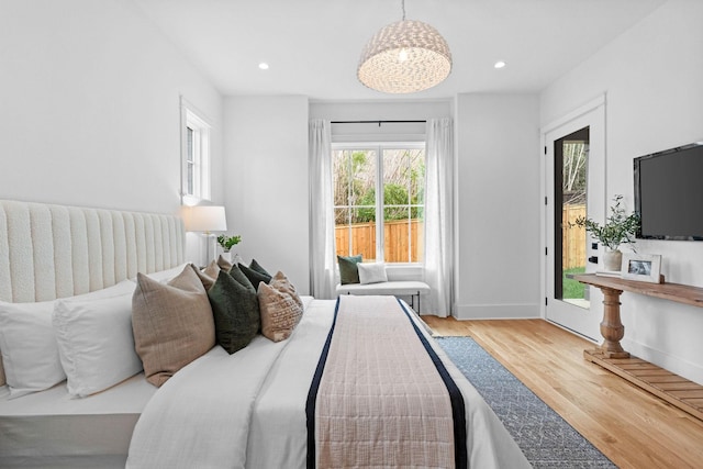3411 Richards St, Nashville, TN 37215 - bedroom with recessed lighting, baseboards, and wood finished floors