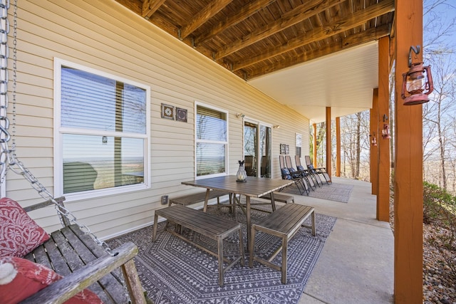 300 Iron Gap Rd, Belvidere, TN 37306 - view of patio featuring outdoor dining area