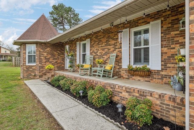 view of patio / terrace featuring covered porch