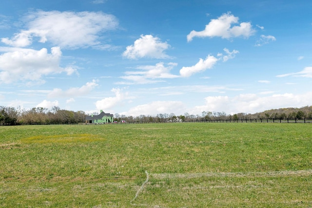 view of landscape featuring a rural view