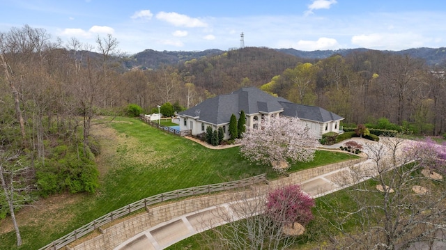 720 Valhalla Ln, Brentwood, TN 37027 - birds eye view of property with a mountain view and a forest view