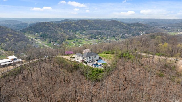 720 Valhalla Ln, Brentwood, TN 37027 - drone / aerial view featuring a rural view and a wooded view