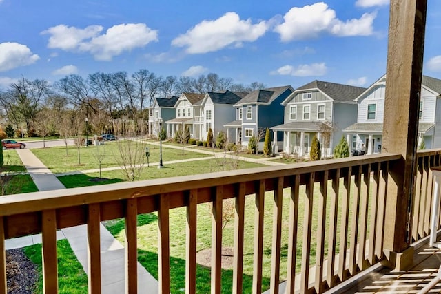 balcony with a residential view