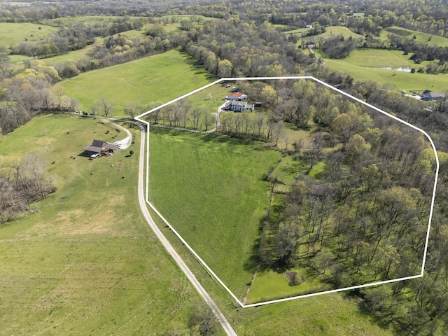 1737 Bratton Ln, Williamsport, TN 38487 - drone / aerial view featuring a rural view