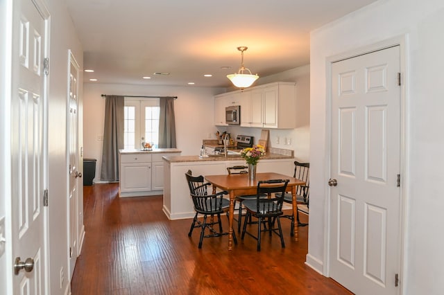 602 Bradburn Village Cir, Antioch, TN 37013 - dining room featuring recessed lighting and dark wood-style flooring