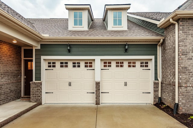 garage with driveway