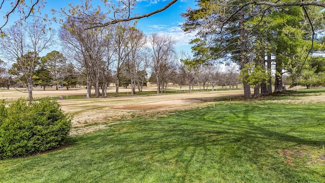 view of property's community featuring a yard
