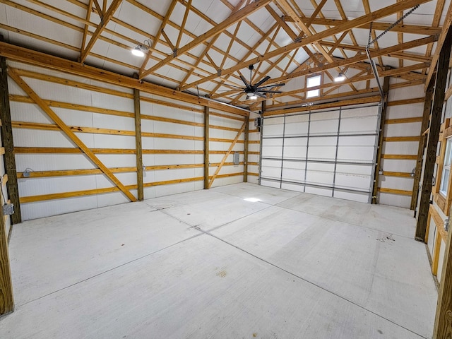 garage featuring metal wall