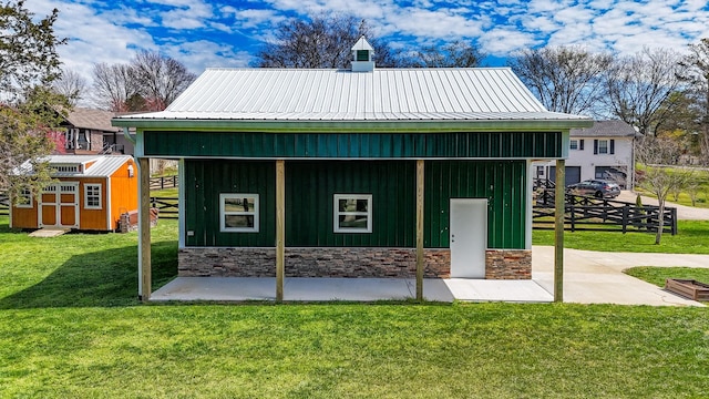 view of shed