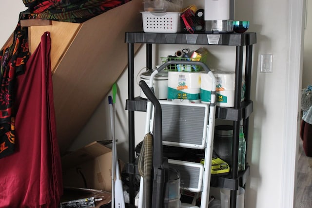 view of storage area