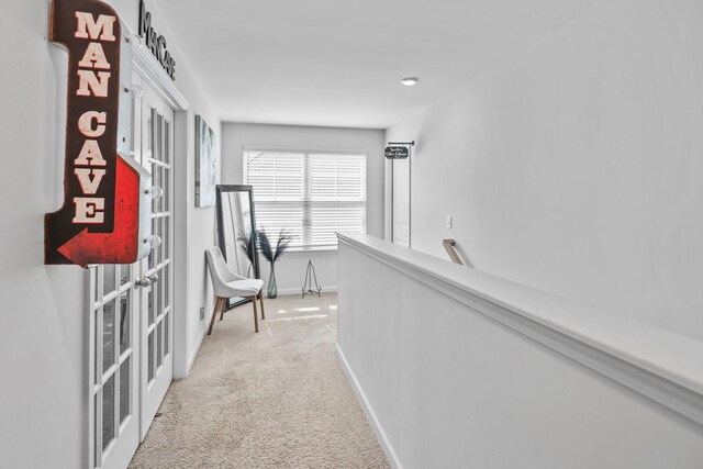 3652 Stormy Ln, Rockvale, TN 37153 - corridor with baseboards, french doors, and carpet